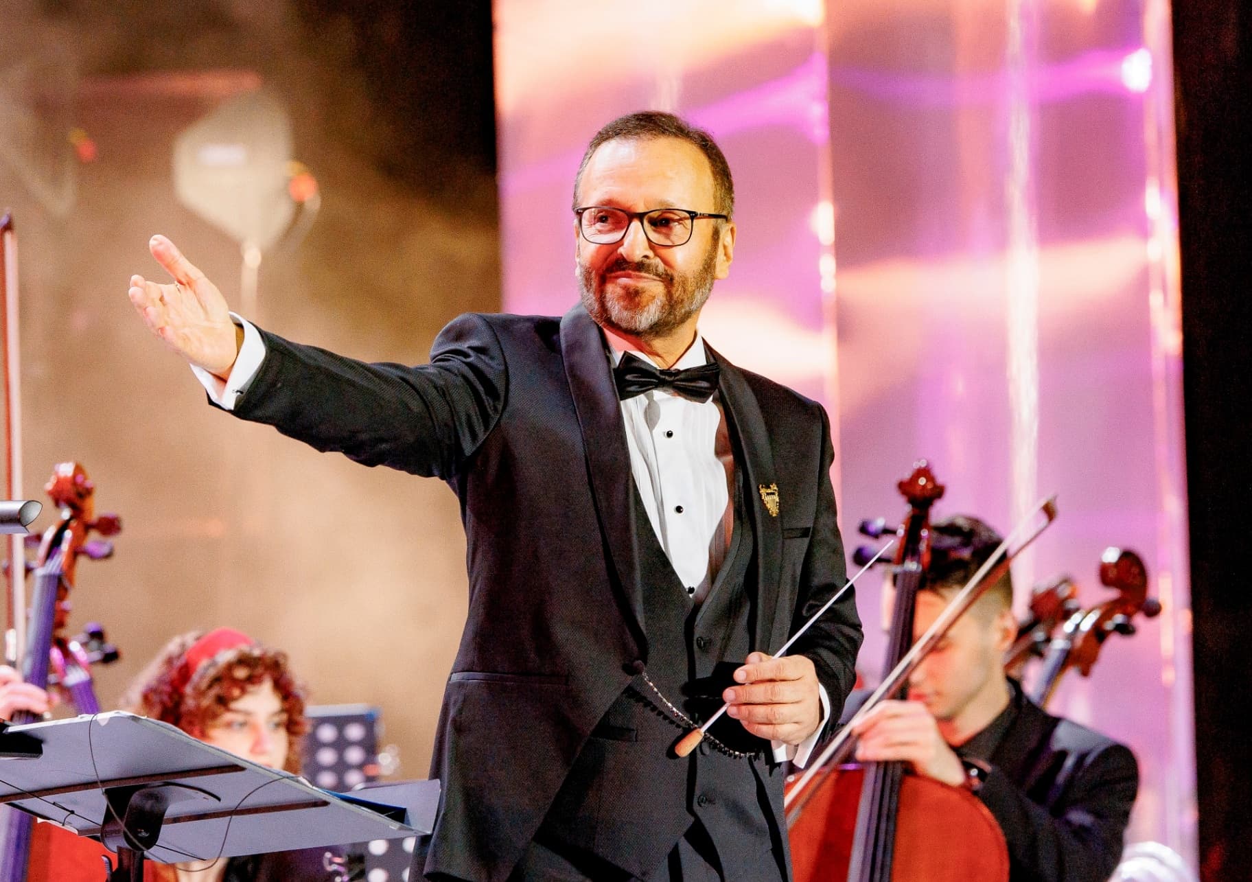 An orchestral concert in Russia